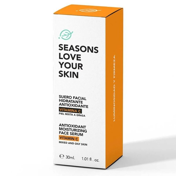 Suero Facial Hidratante Antioxidante de Vitamina C Piel Mixta 30 ml - Seasons
