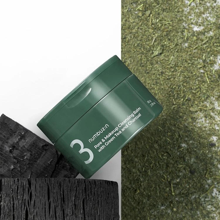 Bálsamo Limpiador Facial de Poros y Maquillaje Té Verde y Carbón No. 3 85 g - Numbuzin
