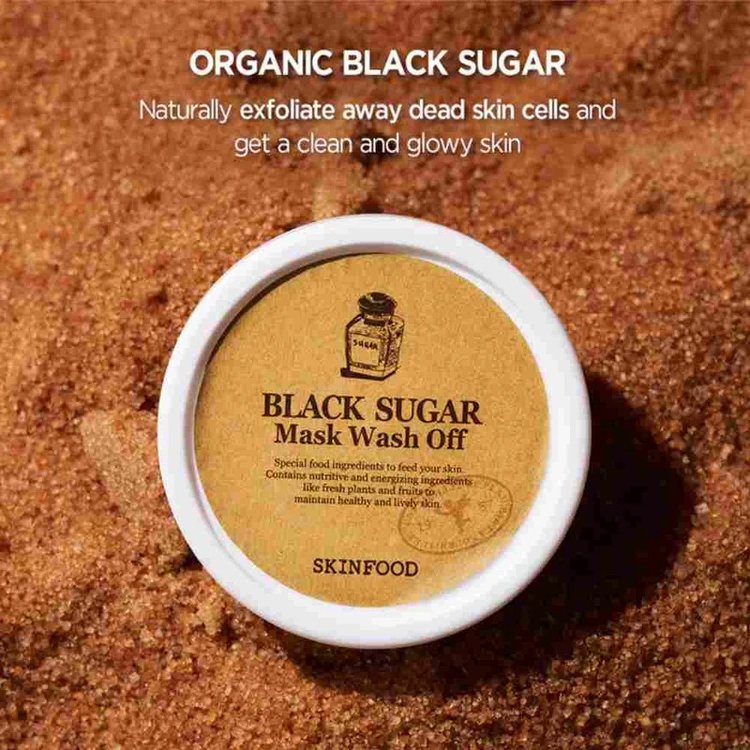 Mascarilla Facial 2 en 1 Efecto Exfoliante Black Sugar Mask Wash Off 120g - Skinfood
