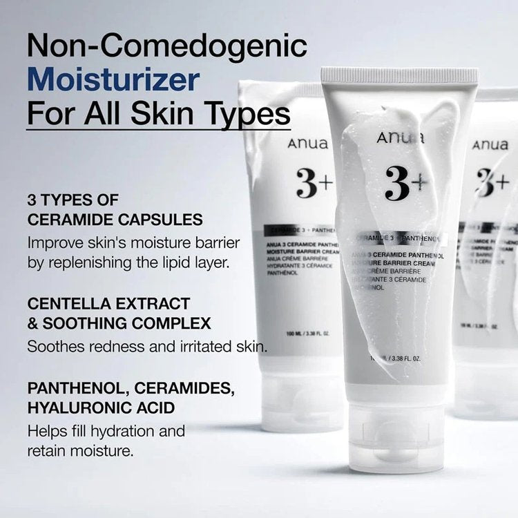 Crema Hidratante Protectora con 3 Ceramidas y Pantenol 100ml - ANUA