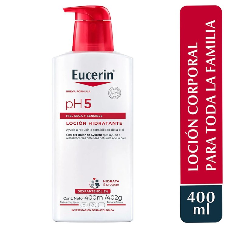 Loción Corporal Hidratante para Piel Seca y Sensible PH5 400ml - Eucerin