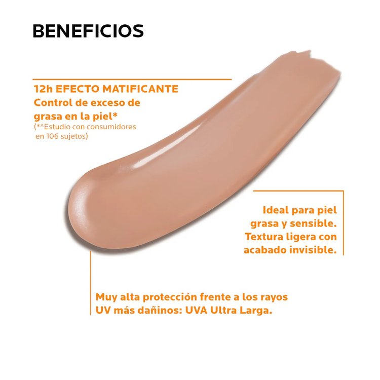 Anthelios Gel Crema Toque Seco Con Color FPS-50 50 ml - La Roche Posay