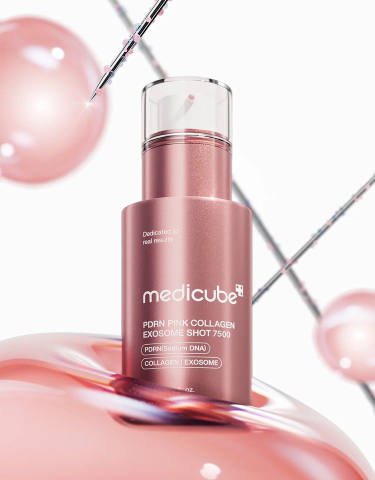 Suero De Inyección De Exoma De Colágeno Rosado PDRN 7500 30 ml - Medicube
