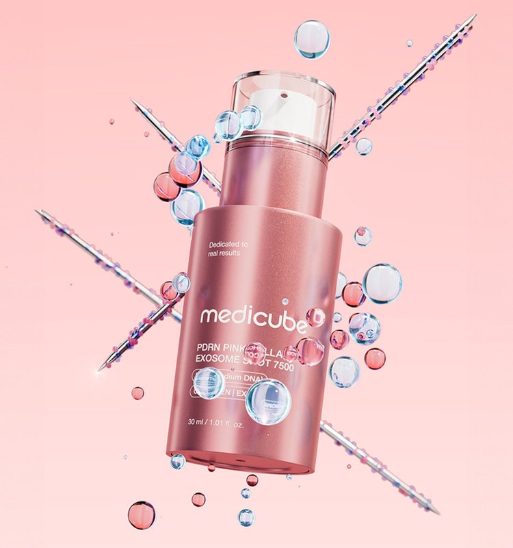 Suero De Inyección De Exoma De Colágeno Rosado PDRN 7500 30 ml - Medicube