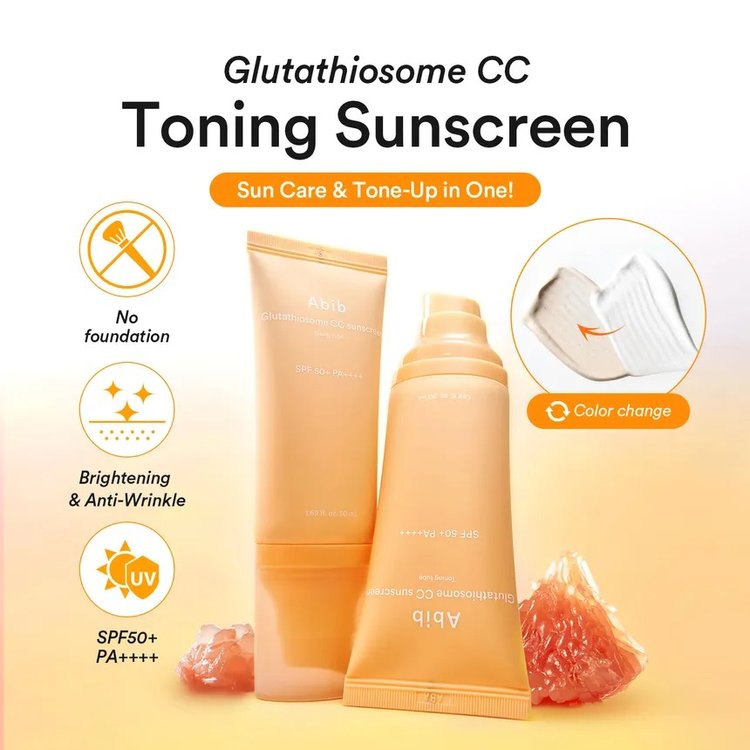 Bloqueador Solar Glutathiosome CC Toning Tube 50 ml - Abib
