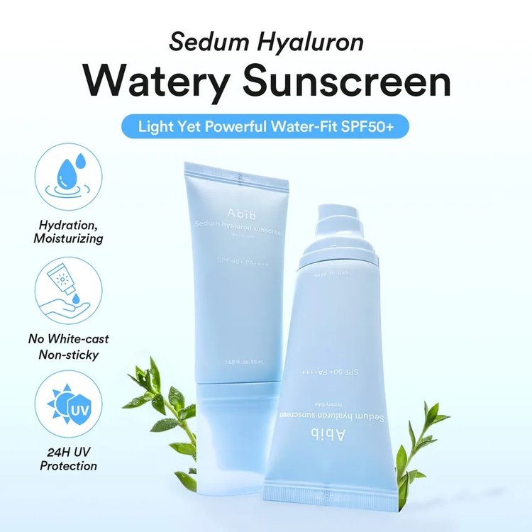 Bloqueador Solar Sedum Hyaluron Watery Tube 50 ml - Abib