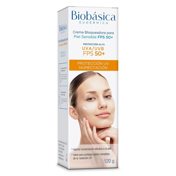 Crema Bloqueadora para piel sensible FPS 50 120 g - Biobasica