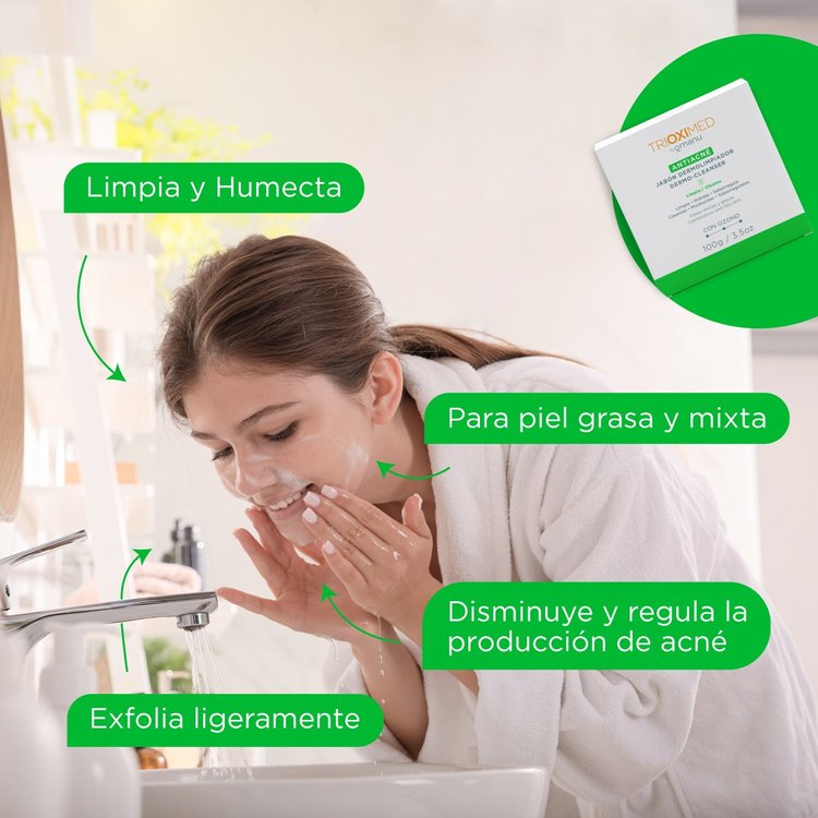 Jabón Antiacné Dermolimpiador 100 g - Trioximed