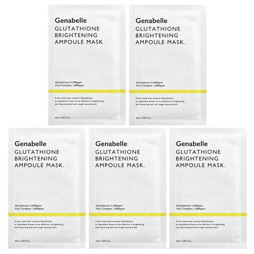 Mascarilla Aclaradora Con Glutation 5 piezas - Genabelle