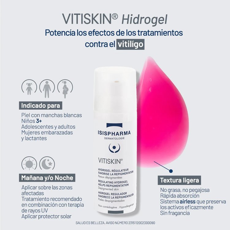Hidrogel Repigmentante Vitiskin 50 ml - Isispharma