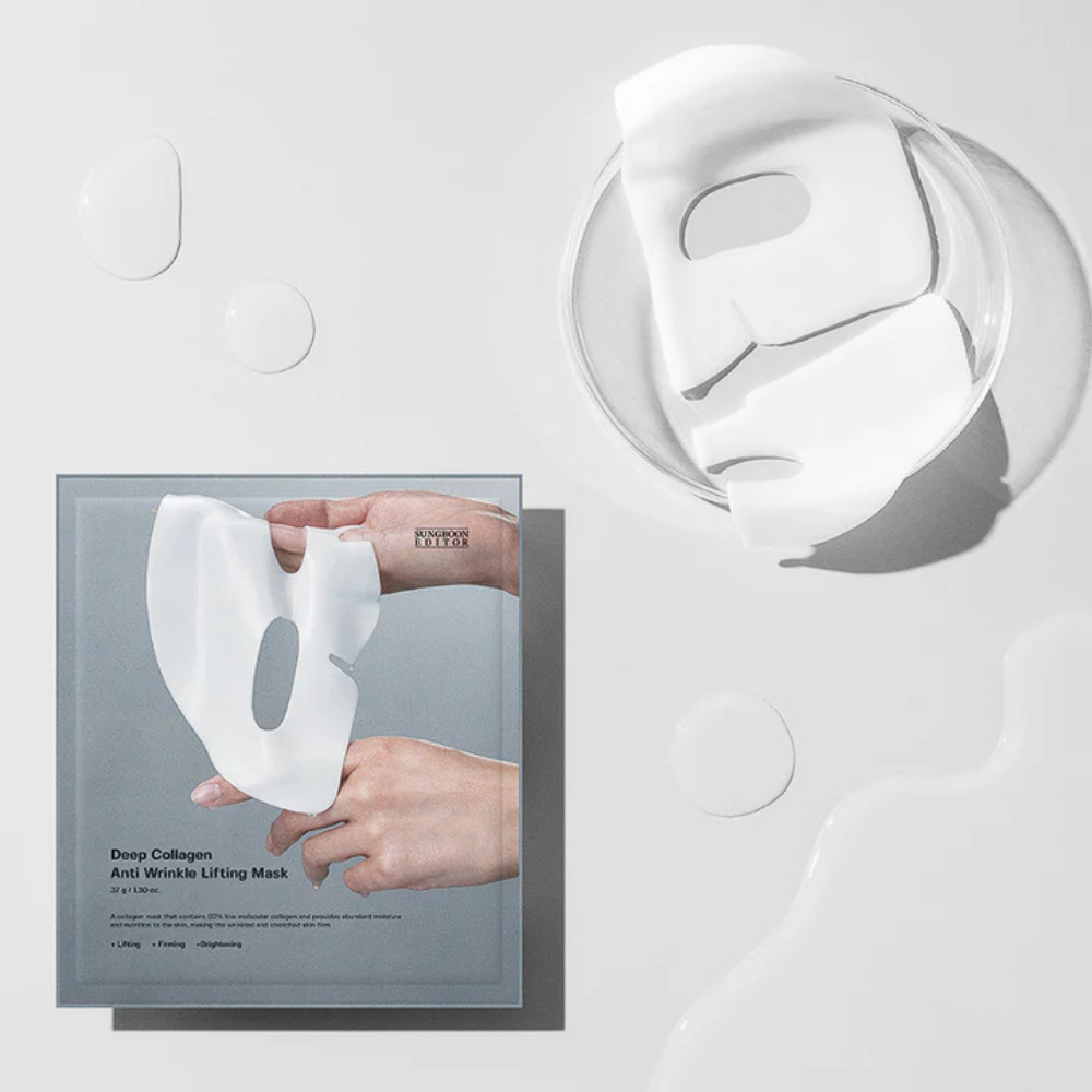Mascarilla de Tela Potenciadora con Colágeno Deep Collagen Power Boosting 4 pzs - Sungboon Editor