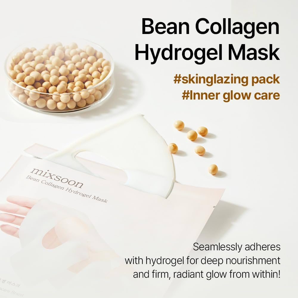 Mascarilla de Hidrogel con Colágeno y Frijol (5 pzs) - Mixsoon