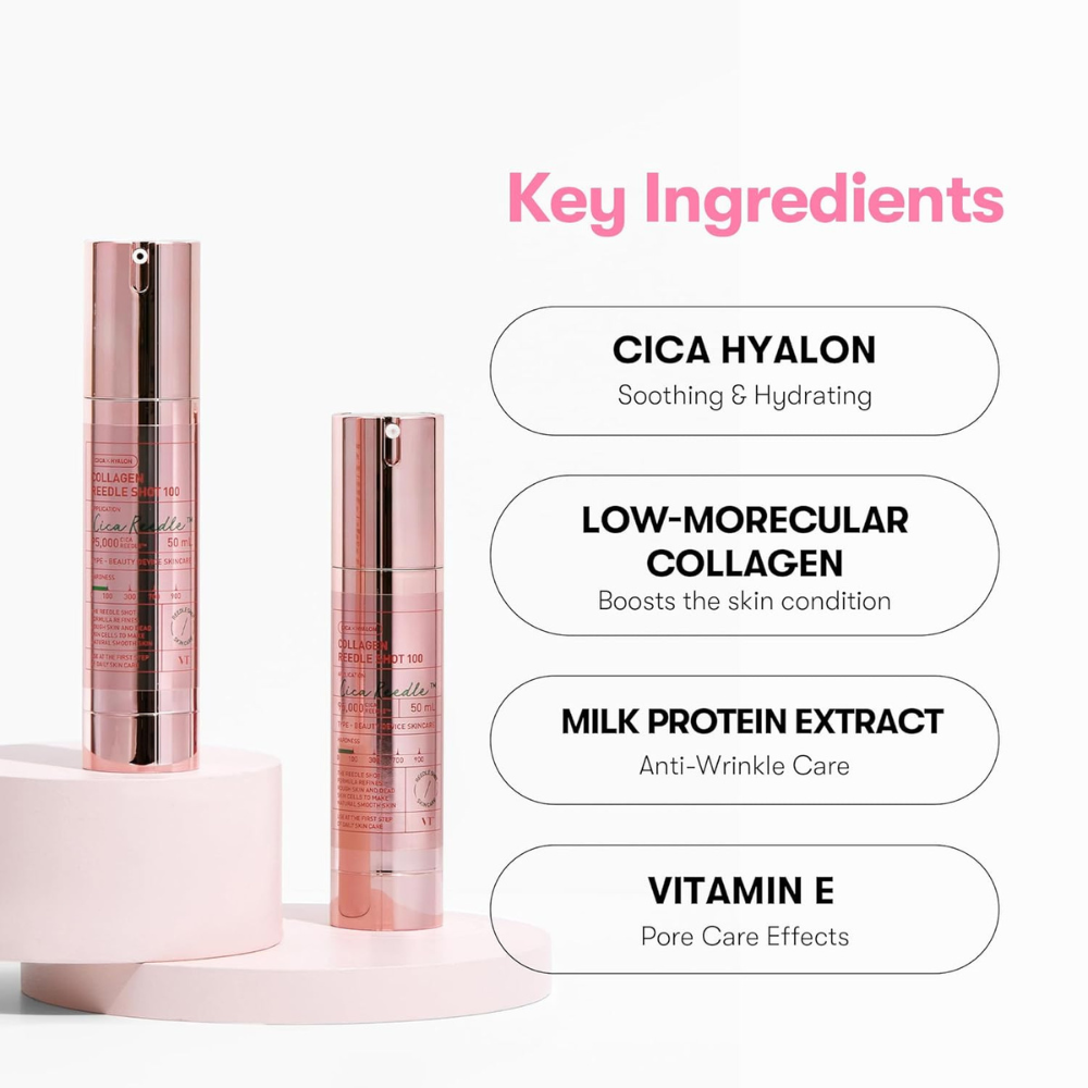 Serum Facial Collagen Reedle Shot 100 De Vt Cosmetics 12 Piezas De Sobres De 2Ml