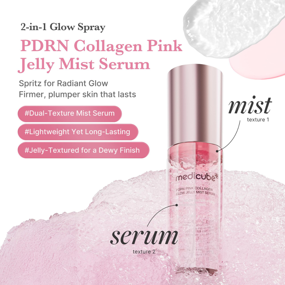 Sérum En Bruma Con Colágeno Pdrn Pink Collagen Glow Jelly Serum Mist 100 Ml - Medicube