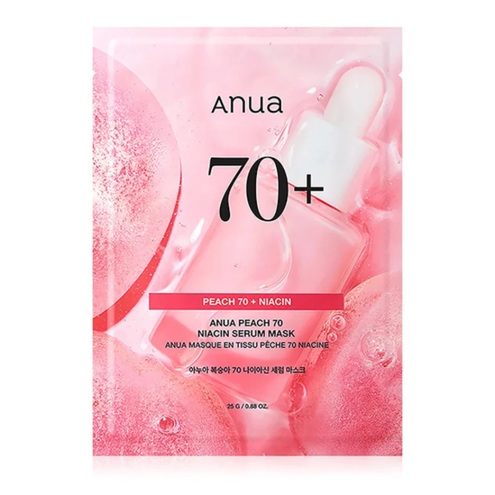 Mascarilla De Tela Peach 70% Niacin Serum Mask 1 Pza - Anua