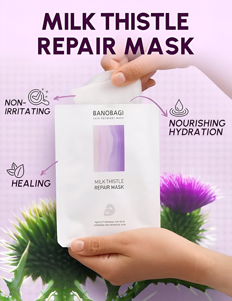 Mascarilla Facial Reparadora de Leche de Cardo - Banobagi