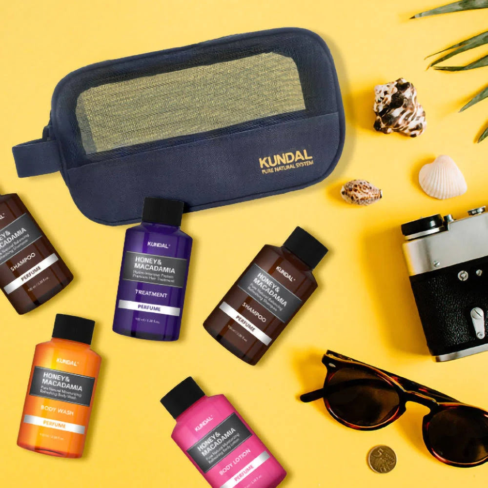 Kit de Viaje Miel y Macadamia 5 pz - Kundal