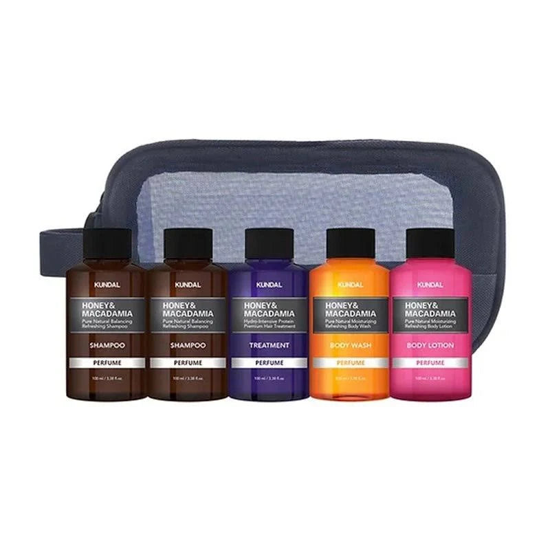 Kit de Viaje Miel y Macadamia 5 pz - Kundal